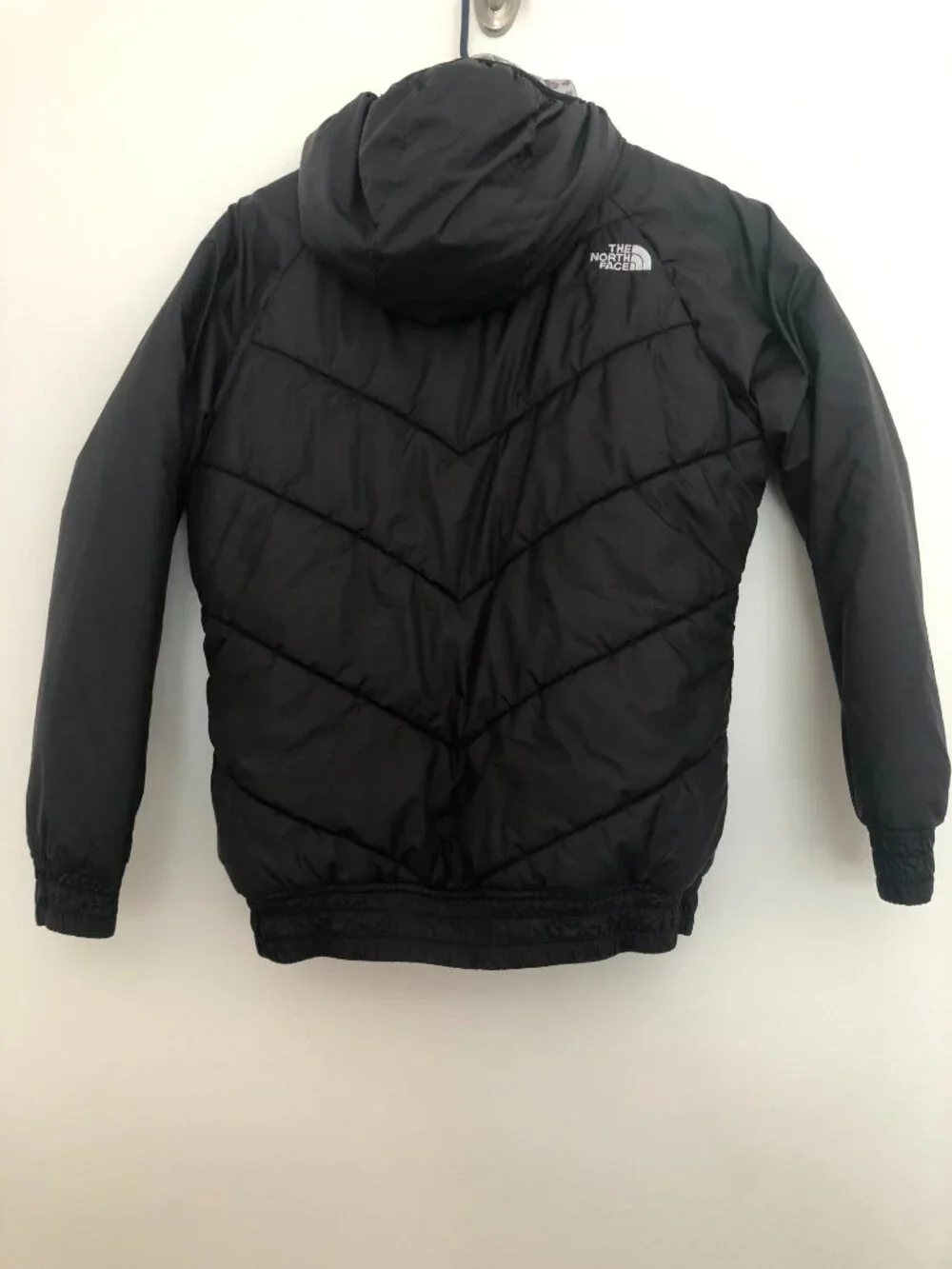 The North Face Reversible Girls Puffer Jacket Black Youth Junior Size XL